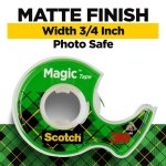 Scotch Magic Tape, 3 Dispensered Rolls, 3/4 x 300 Inches, Clear - Image 2