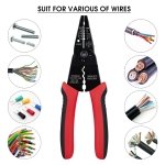 WGGE WG-015 Professional Wire Stripper, Wire Cutter and Wire Crimper 8-inch - Image 4