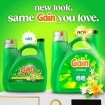 Gain Liquid Laundry Detergent, Freshness, Odor Defense, High Efficiency Washing Machine Liquid Laundry Soap, Original Scent, 132 fl oz, 100 Loads (Packaging May Vary) - Image 2