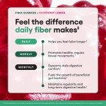 Physician's CHOICE Fiber Gummies for GLP-1 Support - No Sugar Added & Vegan - Raspberry Lemon - Natural Chicory Root Prebiotic Fiber Gummy - Digestive Health & Regularity for Women & Men - 60CT - Image 3