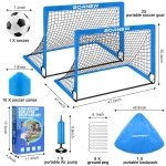 2 Pack Soccer Goal - Backyard & Indoor 4X3 ft Kids Soccer Goals - Image 2