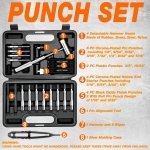 BESTNULE 26pc Roll Pin Punch Set with Bench Block & Pivot Pin Tool & Hammer - Image 2