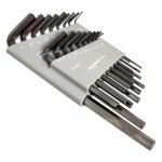 Amazon Basics 36-Piece Allen Wrench/Hex Key Set, SAE & Metric Sizes, Chrome Vanadium Steel with Long Arm, 2 Organized Storage Cases - Image 2