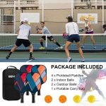 BEIVES Pickleball Paddles Set of 4, Fiberglass Rackets USAPA Approved - Image 5