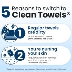 Clean Skin Club Clean Towels XL®, 100% USDA Biobased Face Towel, Disposable Face Towelette, Eczema Association Accepted, Makeup Remover Dry Wipes, Ultra Soft, 1 Pack, 50 Ct - Image 5