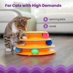 Catstages Tower of Tracks Interactive Cat Toy, 6 Spinning Balls, 10" x 5.3" - Image 3