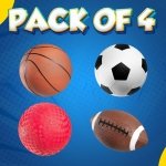 PlayBolt Sports Balls for Kids & Toddlers Toys - (Pack of 4) 5-inch - Image 4