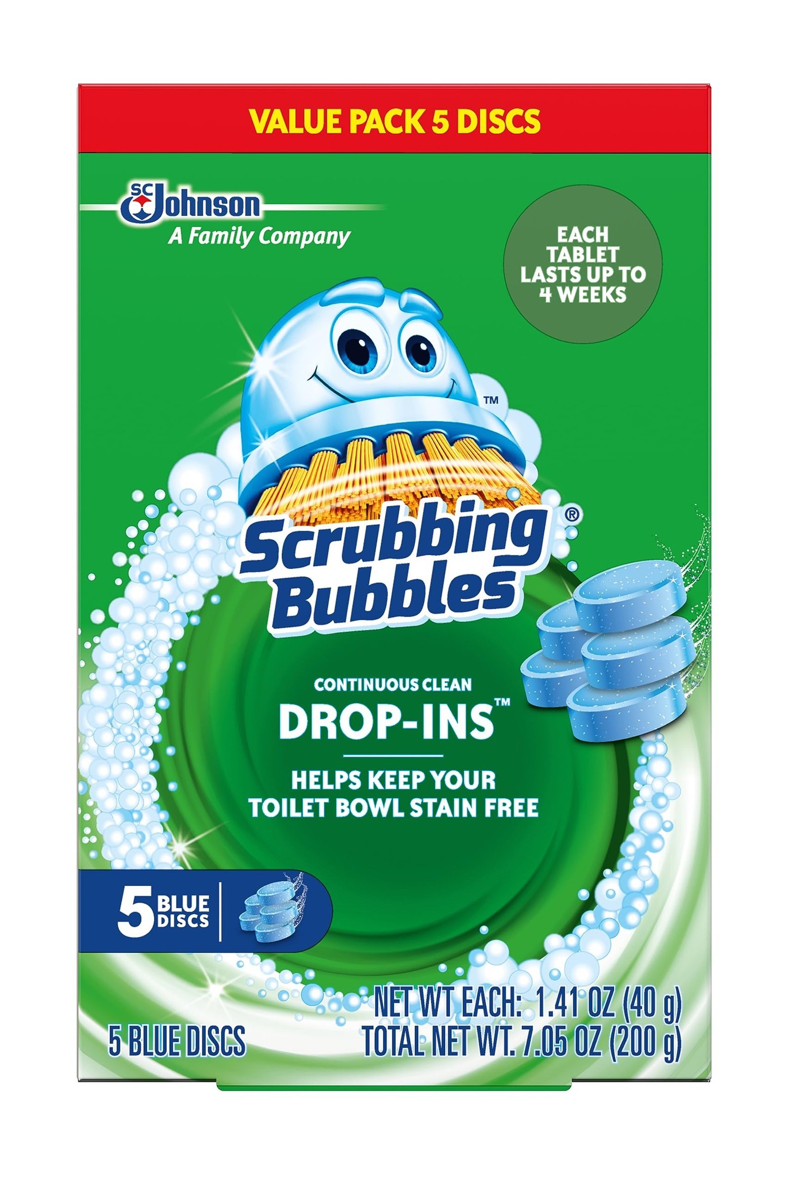 81ML2vfBCPL.jpg Scrubbing Bubbles Continuous Clean Toilet Tank Drop-Ins, 5 Count - Image 1