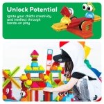 PicassoTiles 120 Piece Hedgehog Bristle Blocks STEM Building Toy Ages 3+ - Image 5