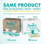 Pampers Sensitive Baby Wipes, Unscented, Fragrance Free, Clinically Proven, Water Based, Hypoallergenic, Multi-Use, Hand Wipes, 1008 Wipes Total (18X Flip-Top Packs) - Image 2