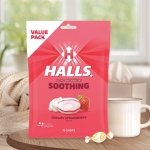 HALLS Soothing Creamy Strawberry Throat Drops, Value Pack, 70 ct - Image 6