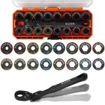 KLEIN TOOLS 65431LP KNECT Ratcheting 17-in-1 Low-Profile Socket Wrench Set
