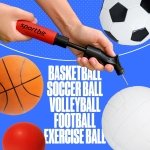 SPORTBIT Ball Pump for Sports Balls, Push & Pull System, Red - Image 5