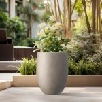 Kante Tall Concrete Planter, 21.7" Modern Floor Pot for Plants - Image 6