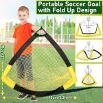 Happy Jump Portable Soccer Goal 7x5 & 5x3.6 FT, Large-Frame Training Net - Image 3