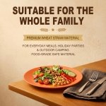 GAINSAY Wheat Straw Dinnerware Set, 40-PCS Lightweight Dish Set for 8 - Image 5