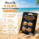 Car Air Freshener Vent Clip, 4 Pack Odor-Fighting Auto Fresheners for women - Image 8