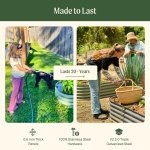 Vego garden Raised Garden Bed Kits, 17" Tall 9 in 1 8ft X 2ft Metal Raised Planter Bed for Vegetables Flowers Ground Planter Box-Olive Green - Image 4
