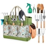 Grenebo Heavy Duty Gardening Tools with Handbag, Gardening Gifts for Women