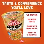 Nissin Cup Noodles Protein Ramen, Chicken Flavor with Bone Broth, 16g Protein, 2.54 Ounce Cup (Pack of 6) - Image 3