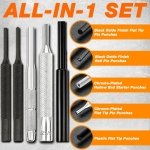 BESTNULE 26pc Roll Pin Punch Set with Bench Block & Pivot Pin Tool & Hammer - Image 8