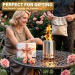 HGD Tabletop Fire Pit, Smokeless Firepit Outdoor, Mini Fire Pit for with Carry Bag for Camping Backyard Patio Garden Picnic, Silver - Image 9