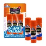 Elmer's Disappearing Purple School Glue Sticks, Washable, 22 Grams, 3 Count - Poster, Vision Board, Back to School Supplies, #1 Teacher Brand