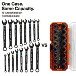 KLEIN TOOLS 65431LP KNECT Ratcheting 17-in-1 Low-Profile Socket Wrench Set - Image 7