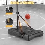 Kids Indoor Basketball Hoop with Scoreboard & Timer,Toddler Adjustable Height 3ft-5.8ft Basketball Hoop with Stand Goal Toy for Outdoor Backyard,Sports Game Play for Boys Age 3 4 5 6 7 8 - Image 9