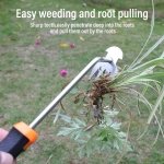 SIXCAR Weed Remover Tool,Portable Garden Weeder Tool,New Gardening Weeding Tools,for Garden Hand Tools for Vegetable Gardening Backyard Farm Planting & Uprooting Weeding Tool (Rubber Handle) - Image 3