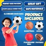 PlayBolt Sports Balls for Kids & Toddlers Toys - (Pack of 4) 5-inch - Image 3