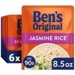 BEN'S ORIGINAL Ready Rice Jasmine Rice, Easy Dinner Side, 8.5 OZ Pouch (Pack of 6)