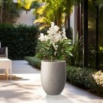 Kante Tall Concrete Planter, 21.7" Modern Floor Pot for Plants - Image 3