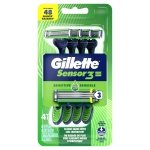 Gillette Sensor3 Sensitive Men's Disposable Razor, 4 Razors - Image 10
