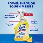 Lysol All Purpose Cleaner Spray, Disinfectant, Lemon, 32oz - Image 2