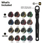 KLEIN TOOLS 65431LP KNECT Ratcheting 17-in-1 Low-Profile Socket Wrench Set - Image 2