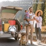 BUNWAG Baby Bathtub, Collapsible Newborn Bathtub for Infant to Toddler with Soft Cushion and Thermometer,Portable Travel Newborn Tub with No-Slip Feet, Baby Shower Gifts, 0-12 Months Baby Bath, Grey - Image 7