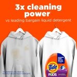 Tide PODS laundry detergent pacs, 3-in-1 Stain Remover, Odor Fighter, Color Protector, 112 Count, HE compatible, Spring Meadow Scent - Image 2