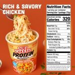 Nissin Cup Noodles Protein Ramen, Chicken Flavor with Bone Broth, 16g Protein, 2.54 Ounce Cup (Pack of 6) - Image 4