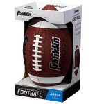 Franklin Sports 1000 Junior Youth Football - Brown + White - Image 8