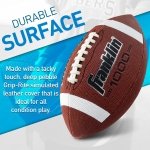 Franklin Sports 1000 Junior Youth Football - Brown + White - Image 2